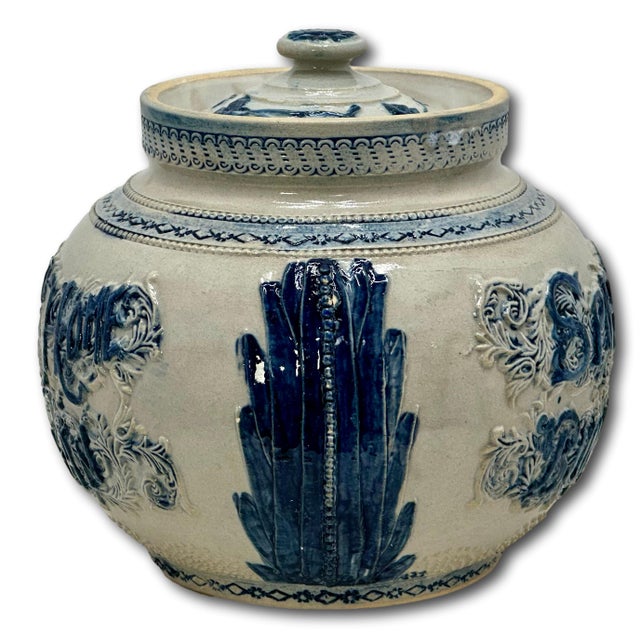Antique American Stoneware Boston Home the of the Bean & Spirit of 76 Bunker Hill Baked Bean Pot in Pristine Condition For Sale - Image 10 of 18