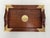 Brass + Rosewood Nesting Trays, Set of Three For Sale - Image 4 of 12
