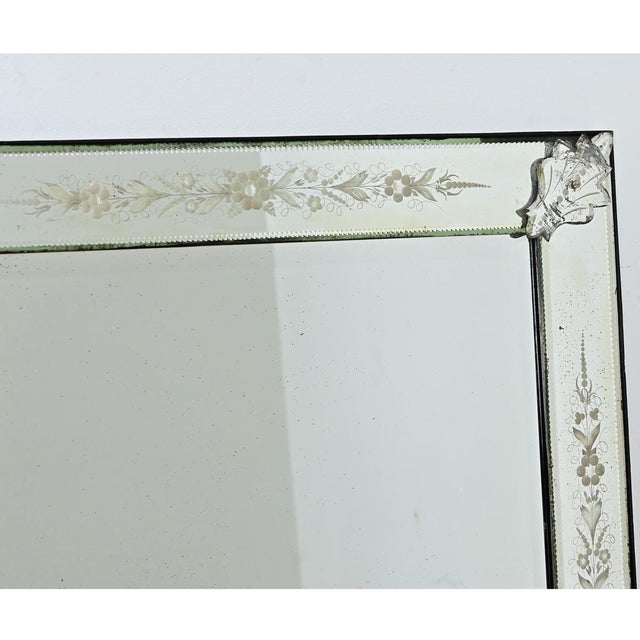 Italian 19th Century Venetian Mirror in Rectangular Frame For Sale - Image 11 of 14