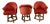 1980s Set of 3 Custom Goatskin Upholstered 360 Swivel Counter Stools 22 1/2 Seat Height For Sale