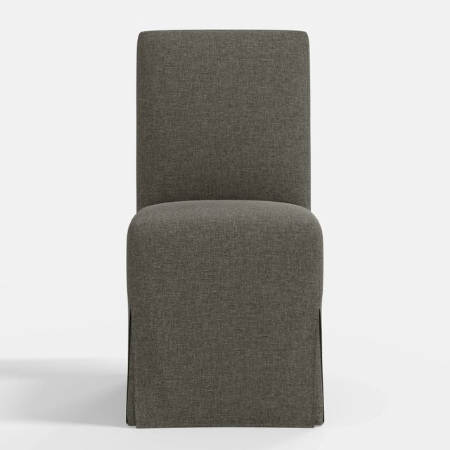 Cloth & Company Stoffer Home x Cloth & Company Lindy Slipcover Dining Chair in Texture Linen Charcoal For Sale - Image 4 of 6