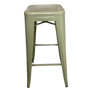 Industrial Olive Green H75 Stackable Bar Stool by Xavier Pauchard for Tolix, 1950s For Sale