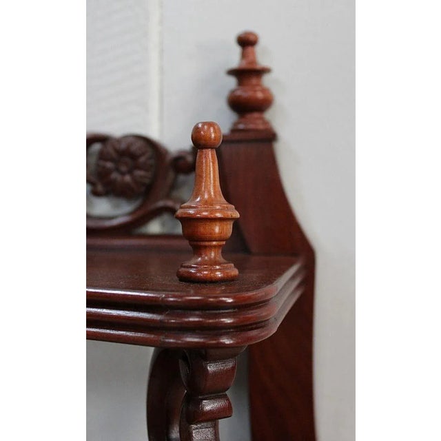 Brown Napoleon III Mahogany Serving Shelving Console, 1850s For Sale - Image 8 of 18