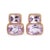 Christina Addison Elegant 18kt Yellow Gold Rope Twist Border two stone Earring with faceted Pink Topaz. This is a classic...