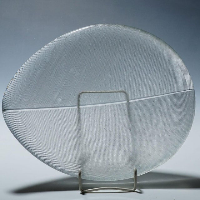 Large Vintage Art Glass Bowl by Tapio Wirkkala for Iittala 1950s For Sale - Image 9 of 12