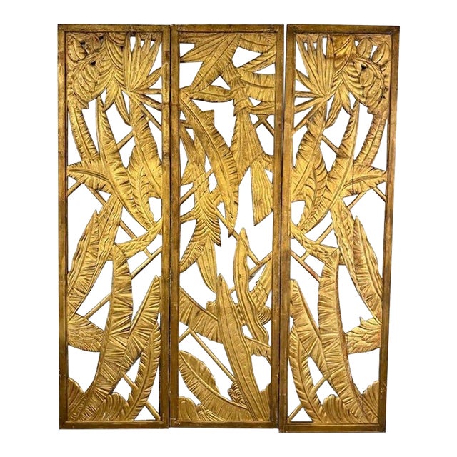 Rare Vintage Maison Jansen Giltwood Screen For Sale