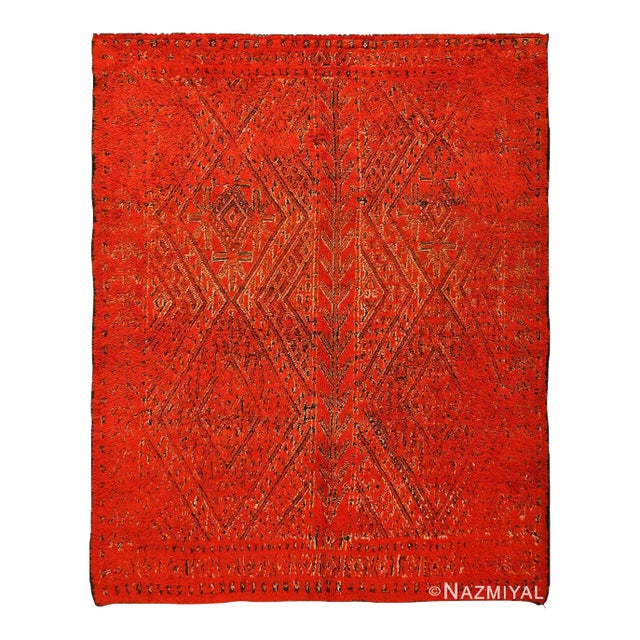 Nazmiyal Collection Double Sided Vintage Red Berber Moroccan Rug For Sale