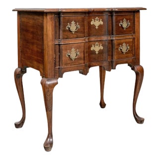 Vintage Queen Anne Style Mahogany Lowboy Chest For Sale