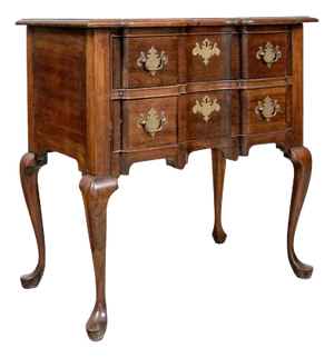 Vintage Queen Anne Style Mahogany Lowboy Chest