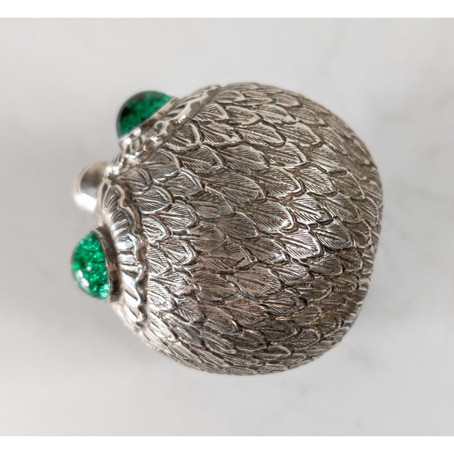 Mid-Century Italian European Sterling Silver Owl Form Match Holder For Sale - Image 9 of 17