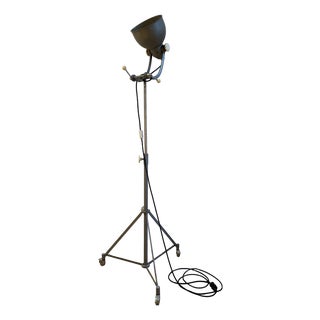 Vintage Industrial Floor Lamp on Tripod Base from Bundeswehr, 1960s For Sale