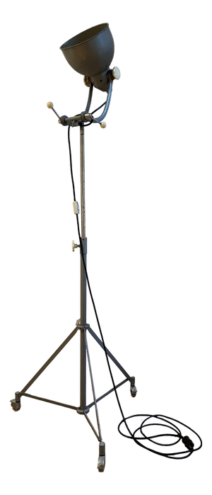 Vintage Industrial Floor Lamp on Tripod Base from Bundeswehr, 1960s