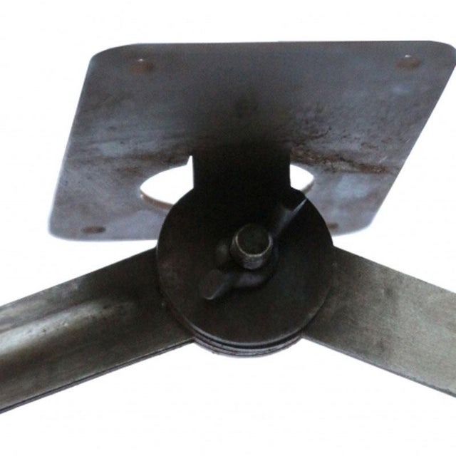 Vintage Industrial Black Enamel and Iron Scissor Pendant Light, 1950s For Sale - Image 9 of 10
