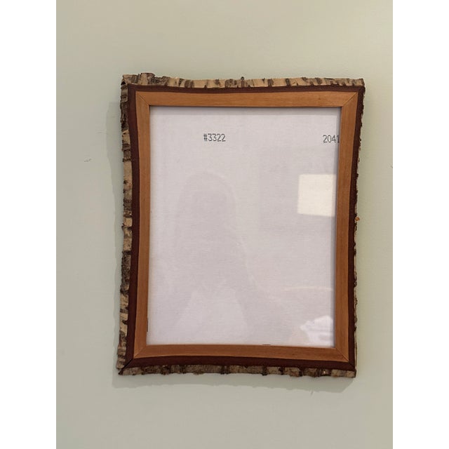 Wood 1990s Hand-Made Live Edge Birchwood Picture Frame For Sale - Image 7 of 8