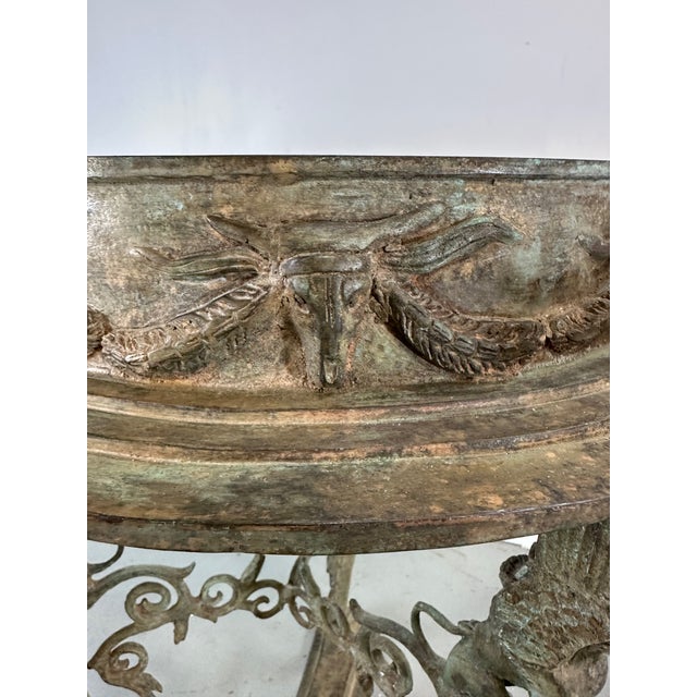 1900s Pair Pompeiian Grand Tour Bronze Gueridon Tables, Tripod Legs With Pawed Feet For Sale In Philadelphia - Image 6 of 8