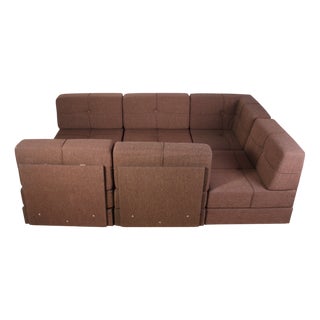 Modular Corner Sofa and Foldable Bed, 1980s, Set of 6 For Sale