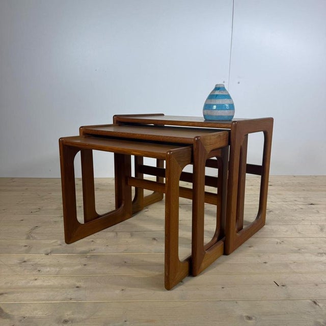 Vintage Danish Nesting Tables in Teak, 1960s, Set of 3 For Sale - Image 9 of 10
