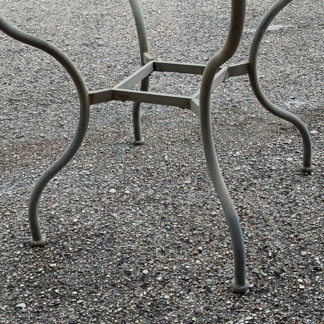 Iron Outdoor Table with Round Glass Top, 1990s For Sale - Image 10 of 18