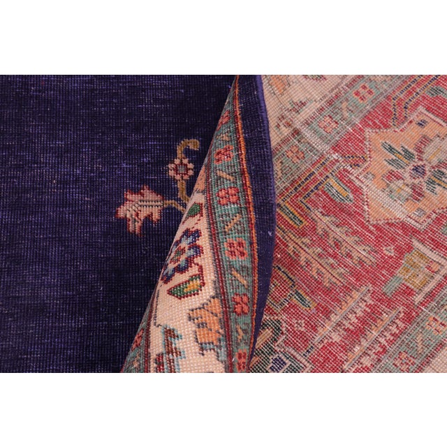 Textile Persian Vintage Blue/Red Wool Rug - 9'9'' X 12'8'' For Sale - Image 7 of 10