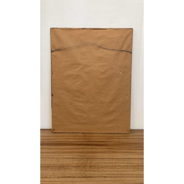 Green Vintage Original Signed Watercolor Painting Titled “ Hampton Court “ by English Artist 1943., Framed For Sale - Image 8 of 8