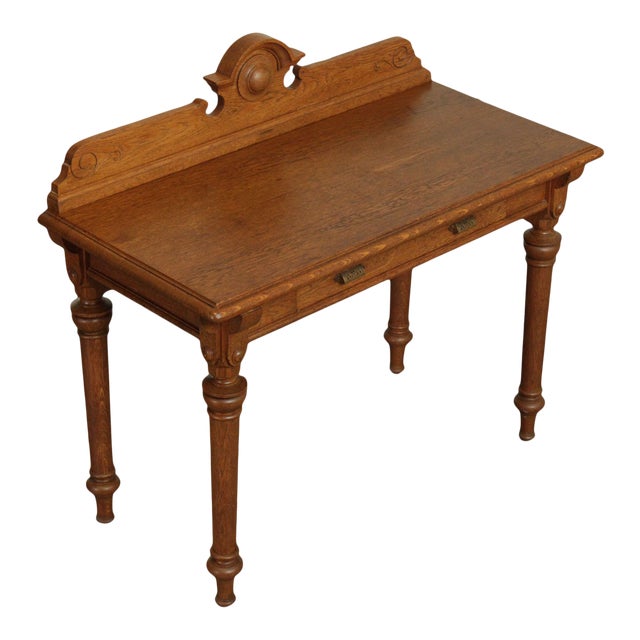 Antique Victorian Oak One Drawer Console, Hall Table Chairish