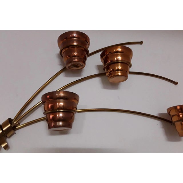 Decorative Brass & Copper Wall Planters, 1970s For Sale - Image 4 of 6