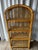 1970s Vintage Asian Boho Chic Wicker Rattan Arched Peacock Etagere Display Book Shelf For Sale - Image 5 of 9