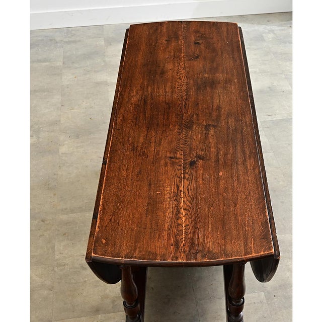 French Provincial Early 19th Century French Oak Gate Leg Drop-leaf Dining Table For Sale - Image 3 of 10
