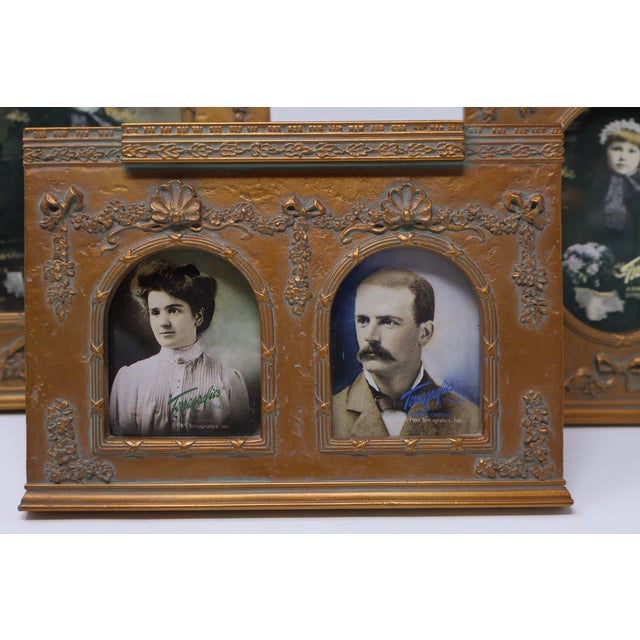 Vintage Terragrafics Louis XVI–Style Antiqued Gold Picture Frames — Set of 3 For Sale - Image 4 of 18