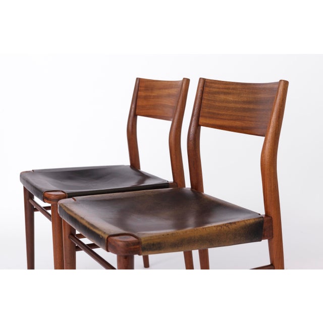 Vintage Teak Dining Chairs by Georg Leowald for Wilkhahn, Germany, 1960s, Set of 4 For Sale - Image 6 of 12
