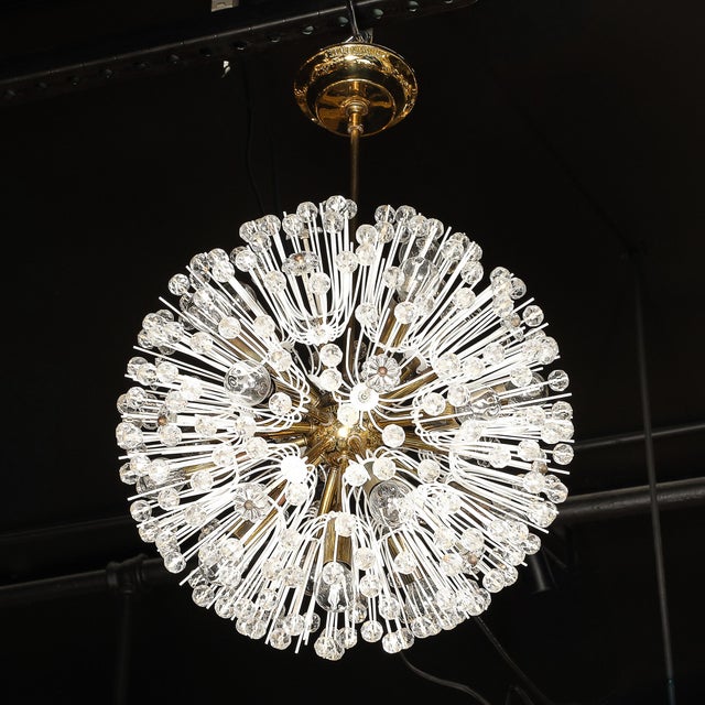 Mid-Century Brass & Crystal Sputnik Chandelier by Emil Stejnar for Rupert Nikoll For Sale - Image 14 of 18