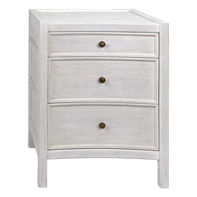 Hampton Night Stand 24", White Wash For Sale