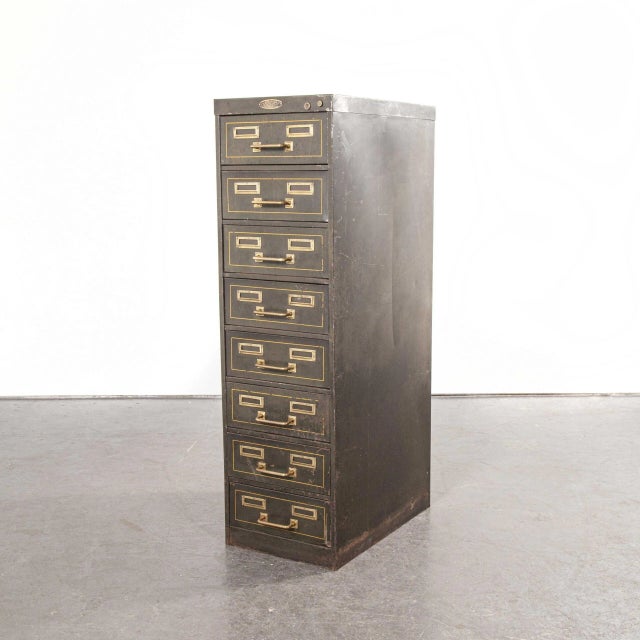 Filing Cabinet in Original Paint from Strafor, 1940s For Sale - Image 6 of 18