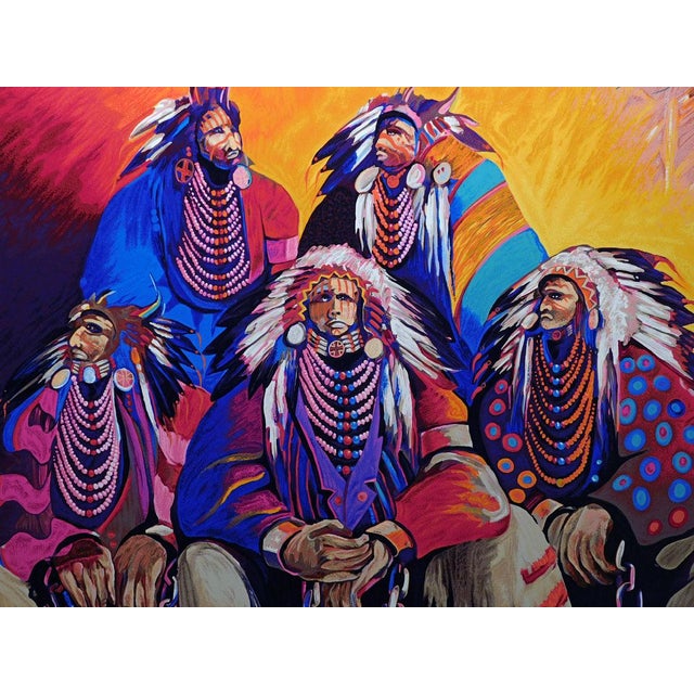 Impressionist 1990s Earl Biss "Land of the Free Home of the Brave" Hand Signed Serigraph For Sale - Image 3 of 9