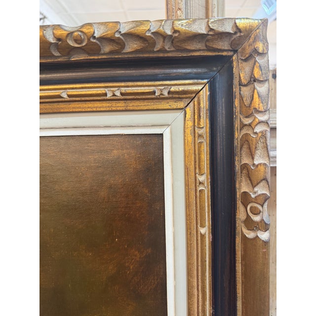 Wood Mid 20th Century Franz Schoorman Oil Painting for W. T. Burger Co. For Sale - Image 7 of 17