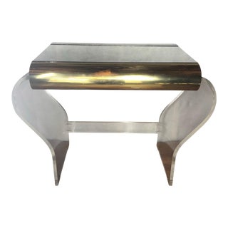 1970s Hill Manufacturing Mid Century Modern Lucite Vanity With Mirrored Top For Sale