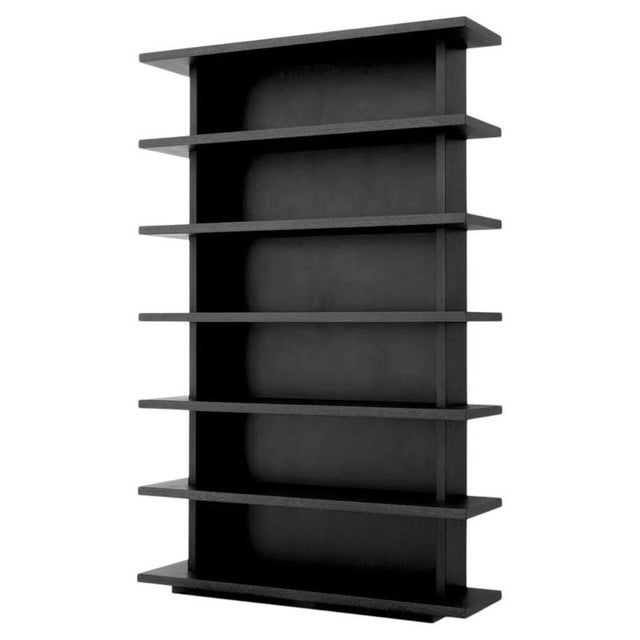 Wood Cabinet in Charcoal Grey Oak Veneer For Sale - Image 7 of 7