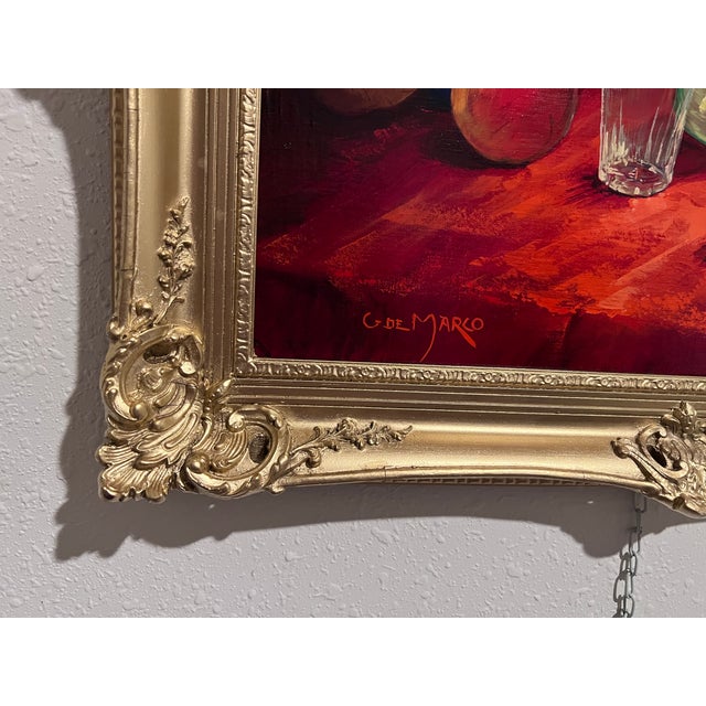 French Listed French Artist Georges De Marco 1906-1990 Oil Canvas Painting Still Life For Sale - Image 3 of 11
