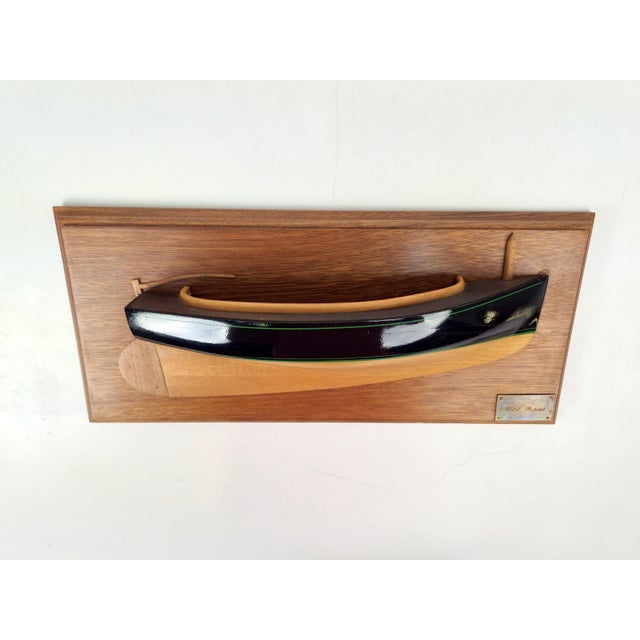 Vintage Handcrafted Half-Model Cat Boat by Daniel Guyomarch, 1990s For Sale - Image 4 of 17