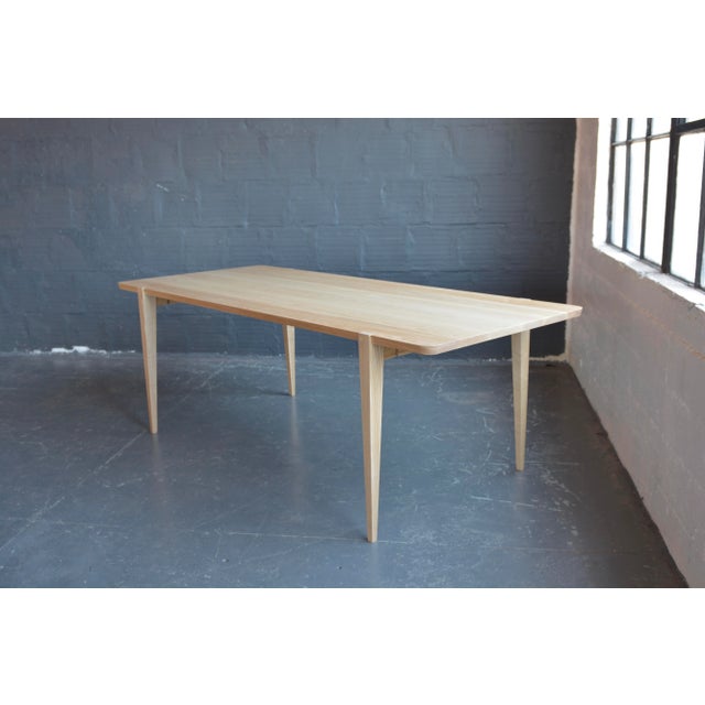 Not Yet Made - Made To Order Handcrafted Oslo Dining Table in American Ash, 96" x 40" x 30" For Sale - Image 5 of 5