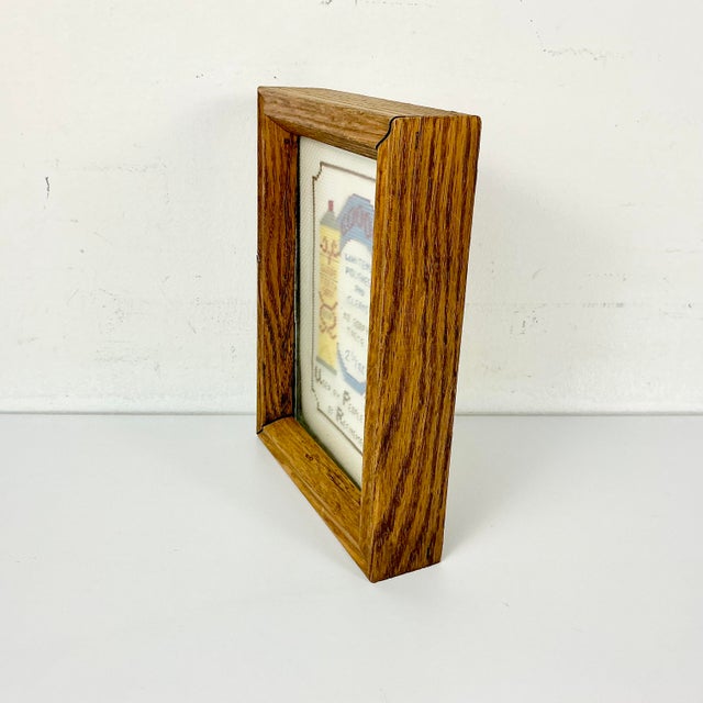 American 1970s Vintage Americana Folk Art Cross Stitch Goods Toothpaste Ad. Framed. For Sale - Image 3 of 7