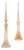 Amber Ombre Swirl Glass Drop Ornament (Set of 12) For Sale