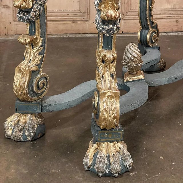 Early 19th Century Italian Baroque Faux-Sienna Marble Console For Sale - Image 16 of 18