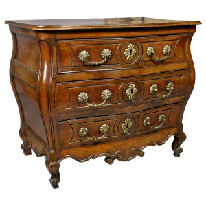 Louis XV Provincial Fruitwood Bombe Commode