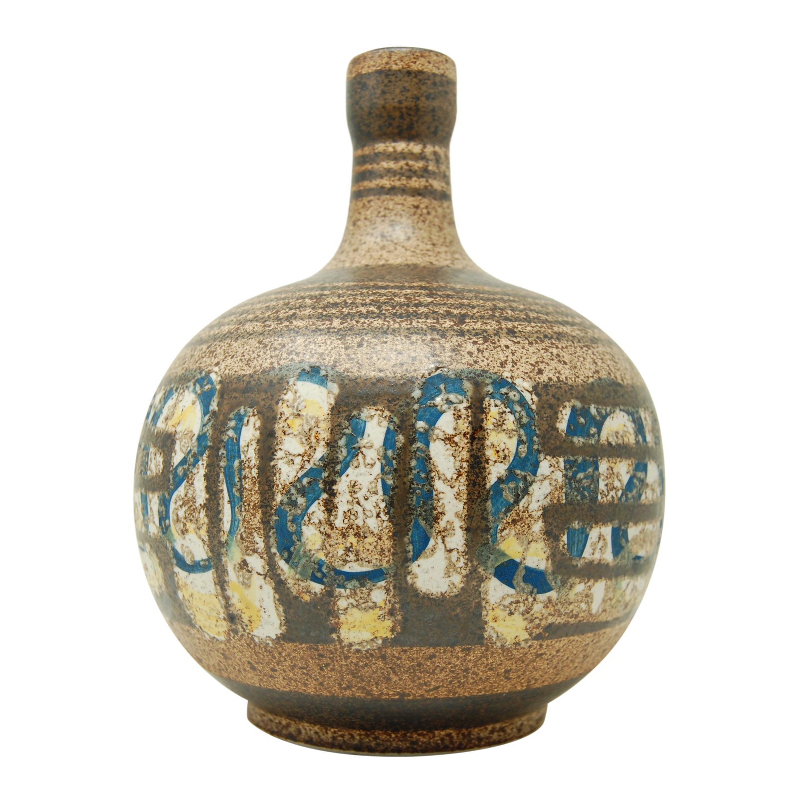 Vintage Mid Century Lapid of Israel Modernist Pottery Vase | Chairish