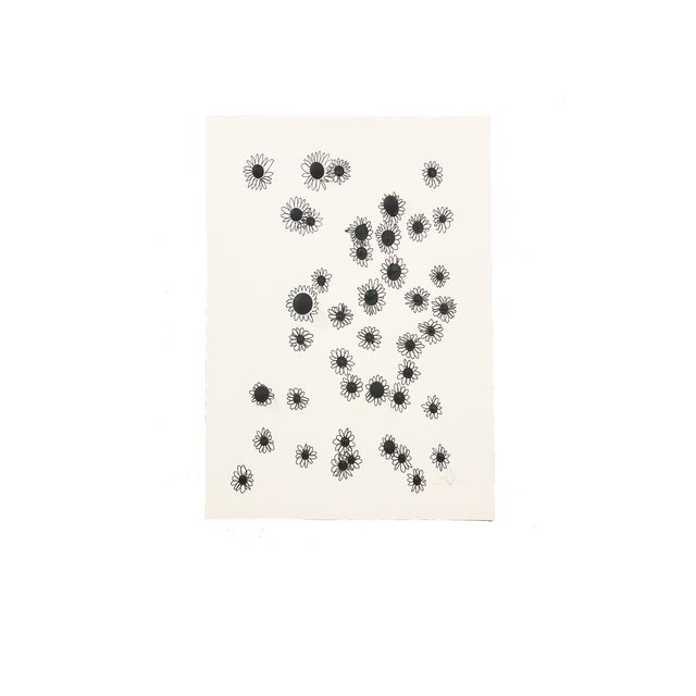 Wood pieces, gesso and ink on paper in white shadow box.