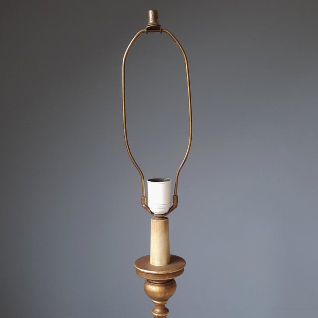 Florentine Wooden Table Lamp, 1960s For Sale - Image 4 of 9