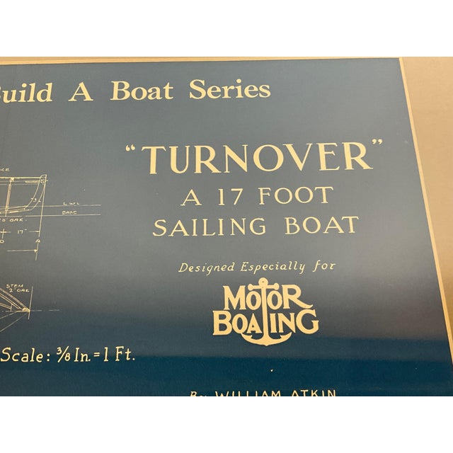 Paper Sailboat Blueprint of the Sloop Turnover For Sale - Image 7 of 8