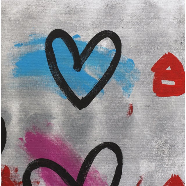 American Pop Art "Colorful Hearts" Original Artwork by Gary John For Sale - Image 3 of 7