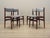 The set of four chairs made in the 1970s, Danish production. The structure made of wood has been covered with mahogany...
